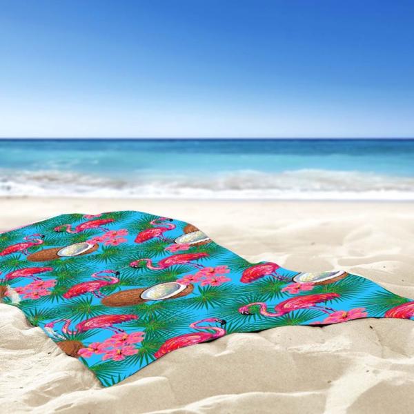 Toalha de Praia / Banho Flamingos Bahamas Tropical - Love Decor
