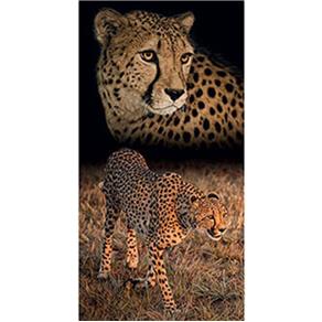 Toalha de Praia Buettner Veludo Cheetah Estampa Reativa 0,76cm X 1,52cm