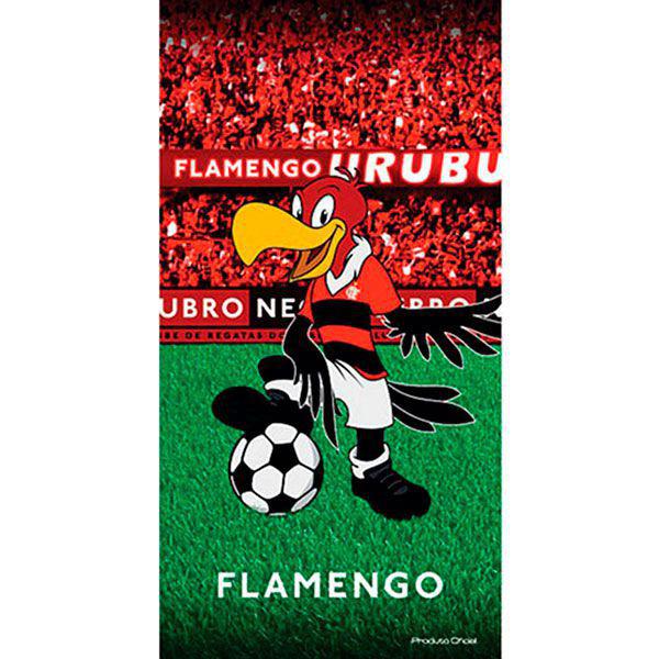 Toalha de Praia Buettner Veludo Estampado Reativo Flamengo Mascote Vermelho