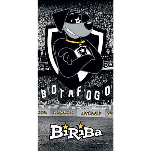 Toalha de Praia Buettner Veludo Estampado Reativo Mascote Botafogo Preto