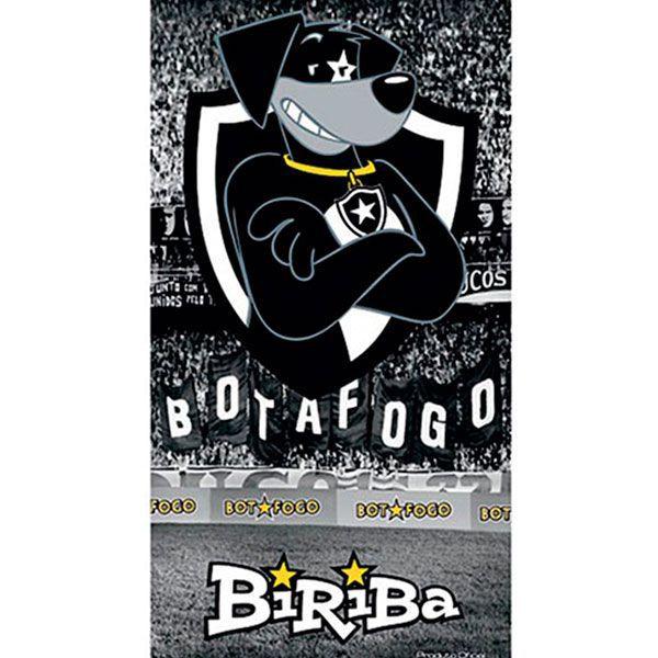 Toalha de Praia Buettner Veludo Estampado Reativo Mascote Botafogo Preto