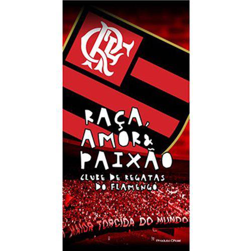 Toalha de Praia Buettner Veludo Estampado Torcida Flamengo Vermelho