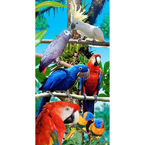 Toalha de Praia Buettner Veludo Forest Birds Estampa 0,76cm X 1,52cm Reativa Verde