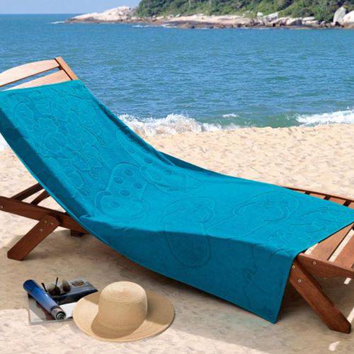 Toalha de Praia Lufamar Linha New Summer Sunny Day Azul