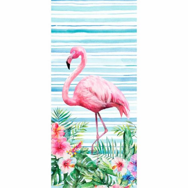 Toalha de Praia Santista Aveludada Flamingo