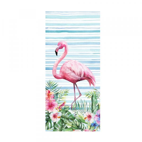 Toalha de Praia Santista Flamingo Aveludado