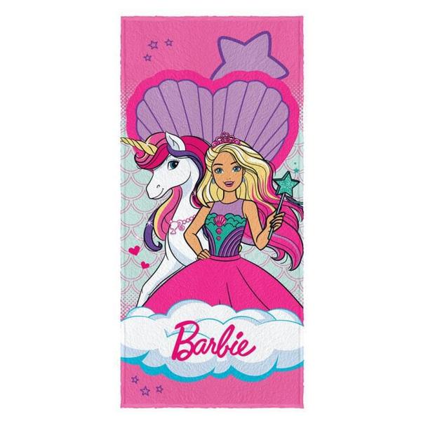 Toalha Felpuda de Banho Estampada Barbie Reinos Magicos 4 - 60 Cm X 1,20 M - Lepper