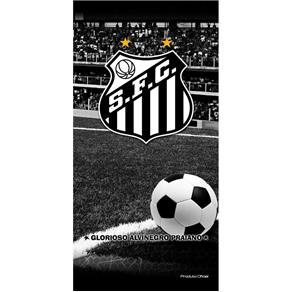 Toalha Felpuda Time de Futebol - Santos | Buettner - PRETO