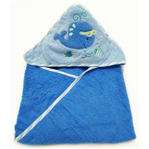 Toalha Infantil com Capuz Clingo - Azul
