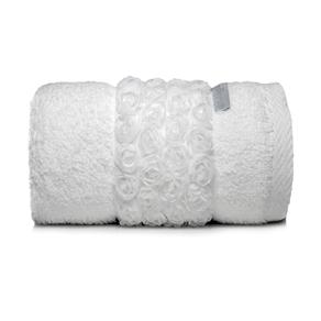 Toalha Lavabo Mini Roses - Branca
