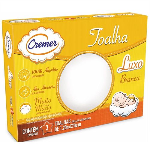 Toalha Luxo Cremer C/3 Unid Branca