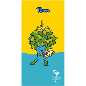 Toalha Praia Bouton Veludo Estampado Mascote Tom Olimpíadas Rio 2016