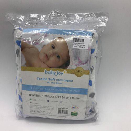 Toalha Soft Capuz Ovelhas - Baby Joy Incomfral Ref 04083302010007