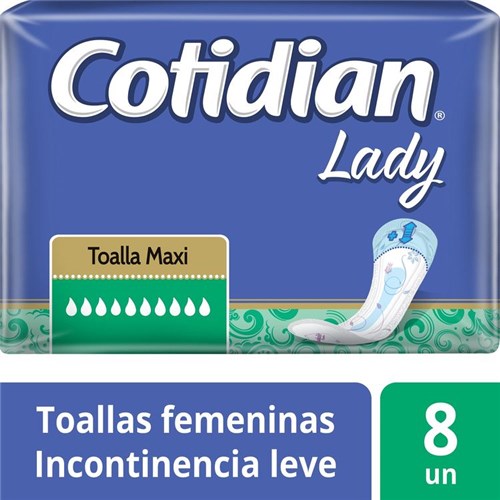 Toallas Femeninas Cotidian Lady Toalla Maxi 8 Unid.