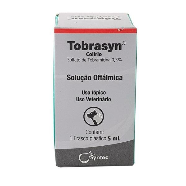Tobrasyn 5ml Colírio Cães e Gatos (Tobramicina) - Syntec