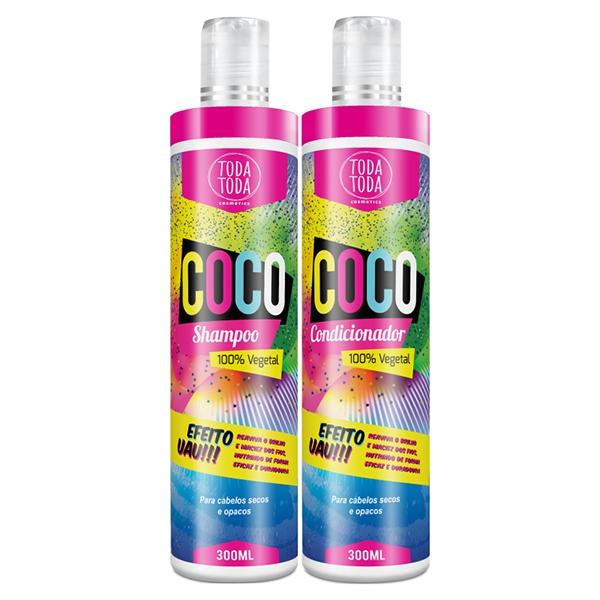 Toda Toda Cosmectics Kit 100 Vegetal Coco Shampoo + Condicionador - Toda Toda Cosmetics