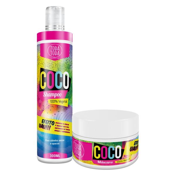 Toda Toda Cosmectics Kit 100 Vegetal Coco Shampoo + Máscara - Toda Toda Cosmetics