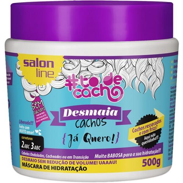 TodeCacho Desmaia Cachos já Quero! Salon Line Máscara de Hidratação 500g - Salon Line Professional