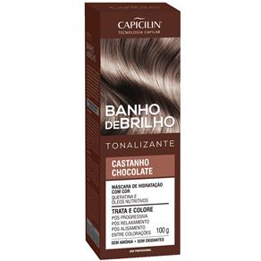 Tonalizante Banho de Brilho Castanho Chocolate 100g Capicilin
