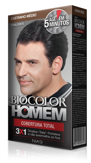 Tonalizante Biocolor Homem Castanho Médio 60ml