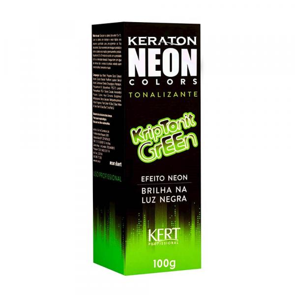 Tonalizante Keraton Neon Colors Sem Amônia Efeito Neon Kriptonit Green 100g - Kert