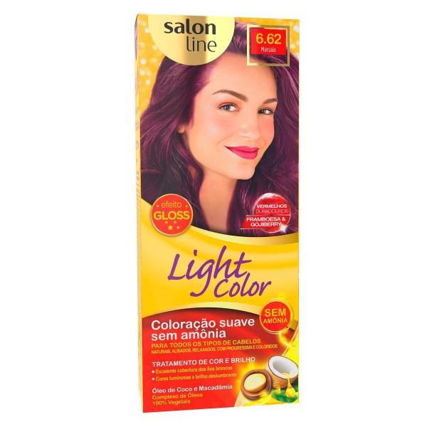 Tonalizante Light Color Salon Line Marsala Cor 6.62 - Salon Line Professional