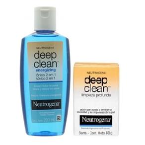 Tônico 2 em 1 Energizing Neutrogena Deep Clean 200Ml + Neutrogena Sabonete Facial Deep Clean Energizante 80G