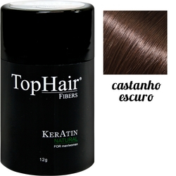 Tophair Fibers Keratin System 12g - Castanho Escuro
