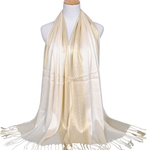 Tópico moda muçulmana Ouro Estilo Tassel do lenço macio Lenço