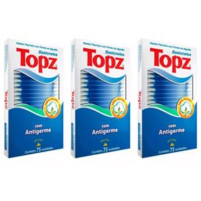 Topz Hastes Flexíveis com 75 - Kit com 03
