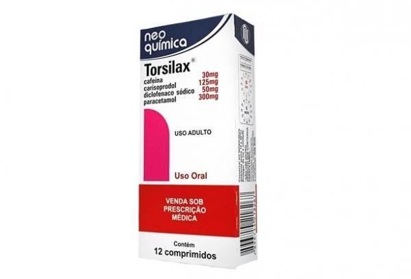 Torsilax 30 Mg + 125 Mg + 50 Mg + 300 Mg 12 Comprimidos Neo Química