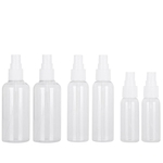 Transparent plastic spray bottles, mini portable nebulizer empty vacuum travel bottle set Refillable aromatherapy container with erfume liquids (pack