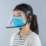 Transparente Chapéu Protetor Viseira Cap Flip Up Rotatable Ajustável À Prova de Poeira Anti-Gotículas Protetor Facial Escudo Máscara de Capa Completa