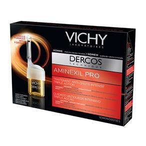 Tratamento Capilar Antiqueda Vichy Dercos Aminexil Masculino 12 Ampolas 6Ml