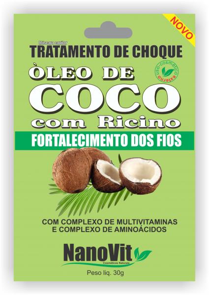 Tratamento de Choque Óleo de Coco 30g Sachê - Nanovit