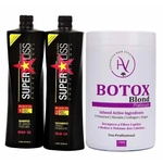 Tratamento Escova Progressiva Super Liss Black 2x1l + Botox Blond Hv Cosmetics 1kg