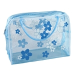 Travel Portable Flower Transparente Waterproof Makeup Higiene Pessoal Wash Cosmetic Bag