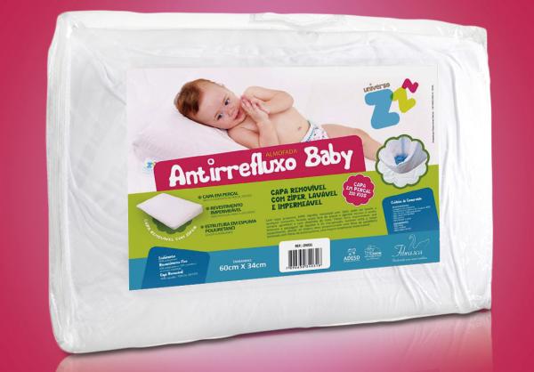 Travesseiro Almofada Anti Refluxo Baby 60 X 34 Cm - Fibrasca