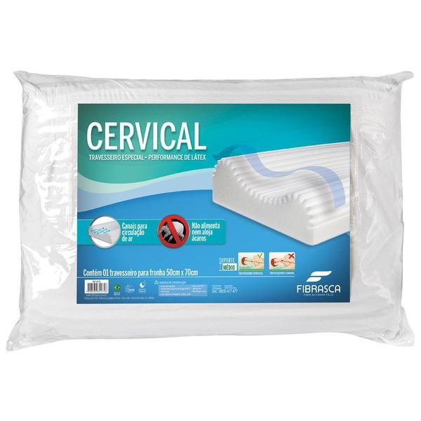 Travesseiro Cervical Performance de Látex 50x70 Fibrasca