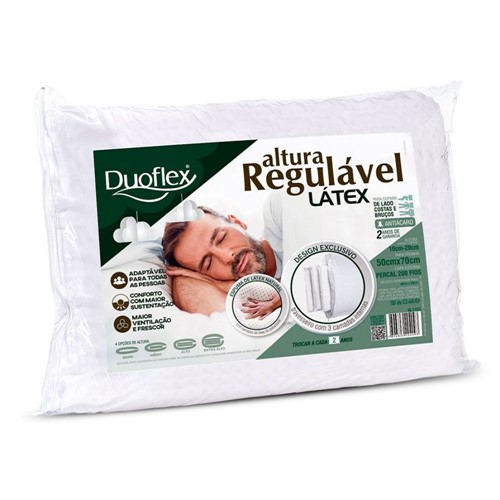 Travesseiro Duoflex Altura Regulavel Latex