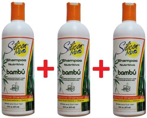Três Shampoos Silicon Mix Bambu 473 Ml Orig Entrega Imediata