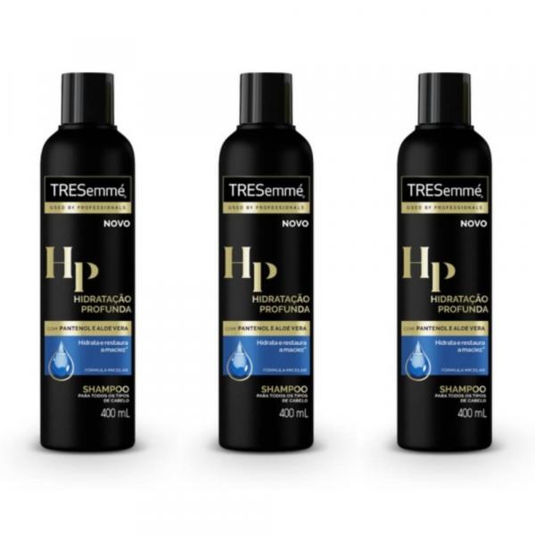 Tresemme Hidratação Profunda Shampoo 400ml (Kit C/03)