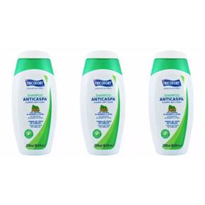 Tricofort Anticaspa Shampoo 250ml - Kit com 03