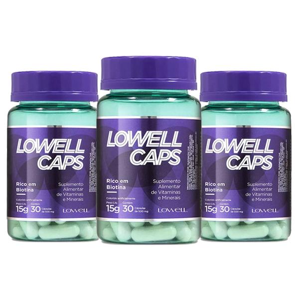 Trio Lowell Caps - Suplemento Alimentar de Vitaminas e Minerais - 3und
