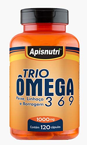 Trio Omega 3, 6 e 9 Apisnutri 1000mg 120 Cápsulas