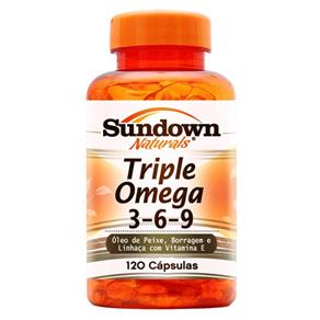 Triple Omega 3-6-9 - 120 Cápsulas - Sundown - Sem Sabor - 120 Cápsulas