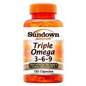 Triple Omega 3-6-9 Sundown - 120 Cápsulas - Sem Sabor - 120 Cápsulas