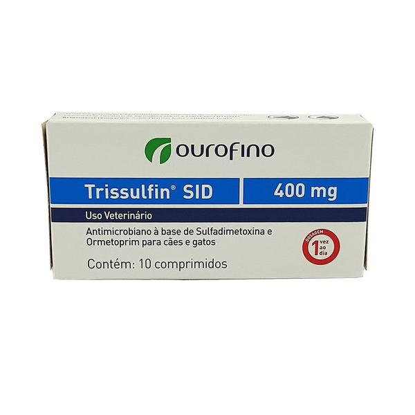 Trissulfin SID 400mg 10 Comp Ouro Fino Pet Antibiótico