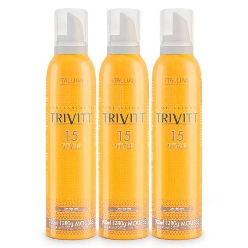 3 Trivitt 15 Itallian Hairtech Mousse Styling 300ml