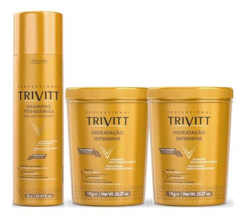 Trivitt Kit Shampoo 1l + 02 Hidratação 1kg - Itallian